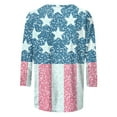 thumbnail image 5 of Meichang 4th of July Tshirts Shirts for Women 3/4 Length Sleeve Womens Tops USA Flag Graphic T Shirts Holiday Crew Neck Patriotic Shirts Tunic Top, 5 of 6