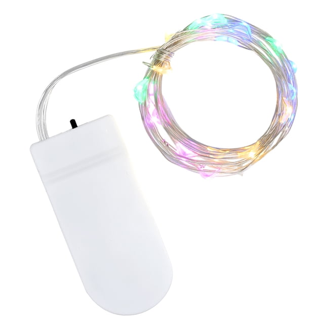Cadena de lámpara Irfora LED Cadena de luz Alambre de cobre Luces navideñas de hadas Funciona con pilas para interiores al aire libre Vacaciones Navidad Fiesta de jardín Decoraciones de regalo 1M 10 l Irfora Cadena de lámpara