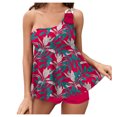 thumbnail image 2 of SMihono Bikinis for Women Summer Two Piece Siwmwear Swimsuits For Women Two Piece Bathing Suits Floral Print Tank Tops With Boyshorts Tummy Control Swimming Suits, 2 of 7