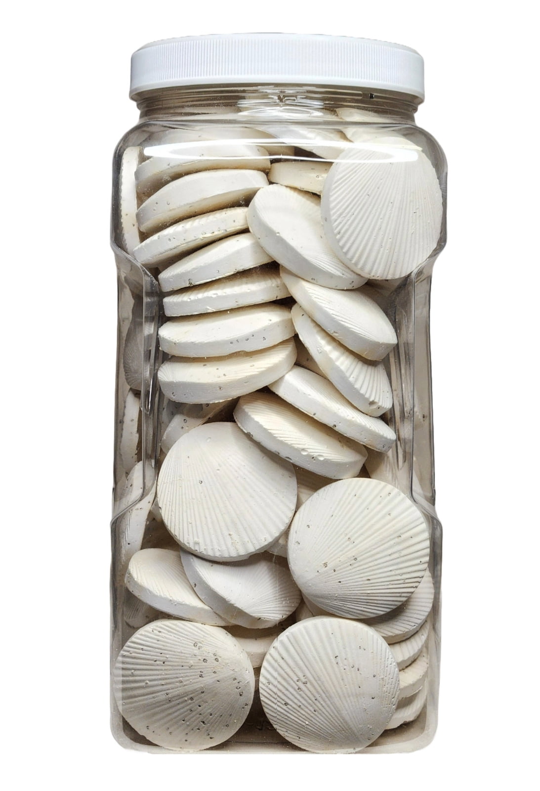 Calcium Enriched Sinking Feeder Disks and Holiday Feeding Food for Shrimp, Snails, Crabs, Crayfish, Hermit Crabs, Plecos, Catfish, all Tropical Fish. 50 Large Discs.... Large Jar