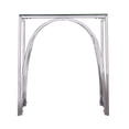 thumbnail image 3 of SEI Furniture Stevenly Square Metal End Table with Glass Top in Silver, 3 of 3
