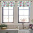 thumbnail image 3 of LALILO Kitchen Curtain Valance Colorful Tie Dye Indigo Rod Pocket Window Curtain 52"x 18" Set of 2, 3 of 5
