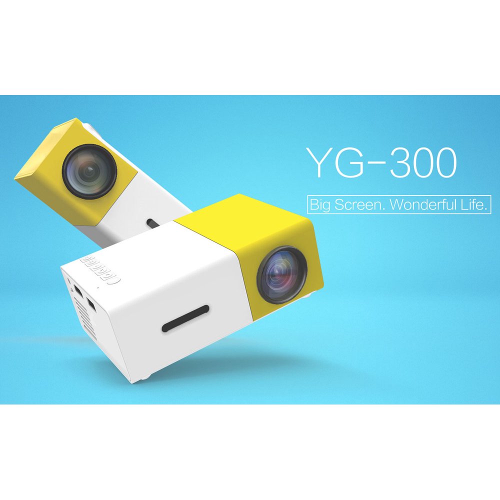 YG300 Mini LCD LED Projector 400600LM 1080P Video Home Projector