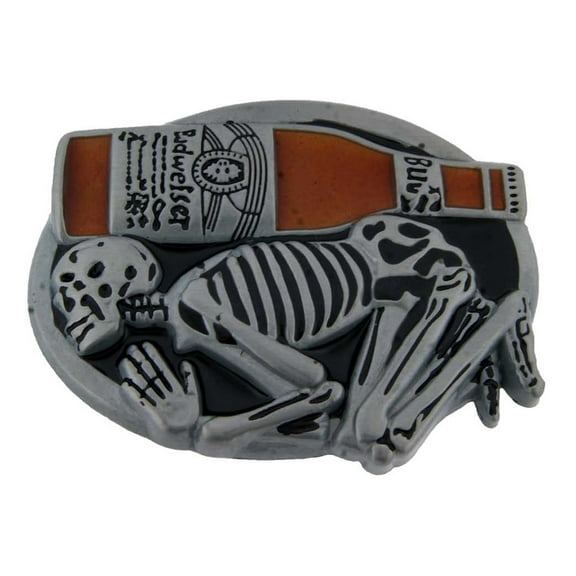 Skull Bottle Opener Belt Buckle Unisex Bar Joke Metal Fashion Costume New