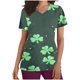 thumbnail image 2 of Fiudx Ofertas Relámpago Blusa de Manga Corta con Cuello En V para Mujer, Uniforme de Trabajo, Impresión de Bolsillo, 2 of 5