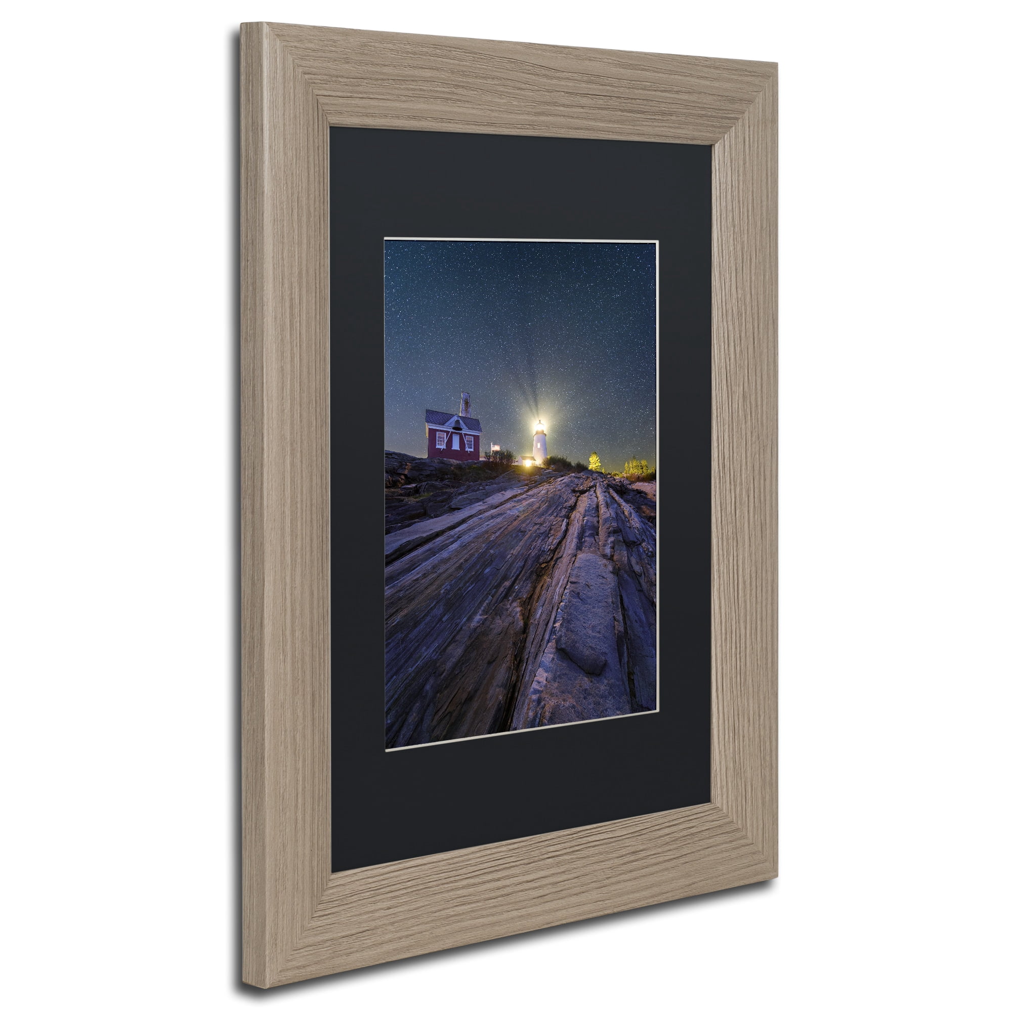 Trademark Fine Art "Pemaquid Stars" Canvas Art by Michael Blanchette Photography Black Matte, Birch Frame
