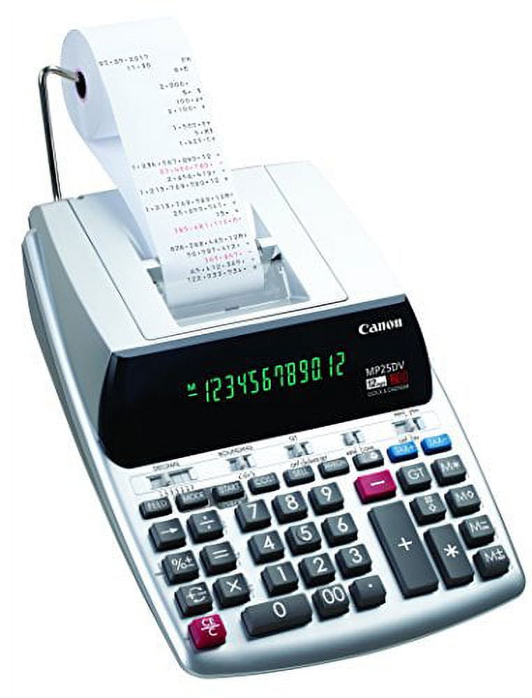 Canon Office Products 2202C001 Canon MP25DV-3 Desktop Printing Calculator with Currency Conversion, Clock & Calendar