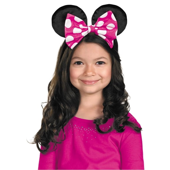 Disguise Minnie Mouse Ears Halloween Costume Accessory, with Reversible Bow
