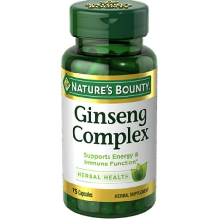 3 Pack - Nature's Bounty complexe de ginseng à base de plantes santé Capsules 75 ch