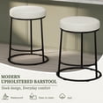 thumbnail image 5 of MultiHaven Backless Bar Stools Set of 2,24" Counter Height Barstools with White PU Upholstered Seat for Kitchen Island, 5 of 9