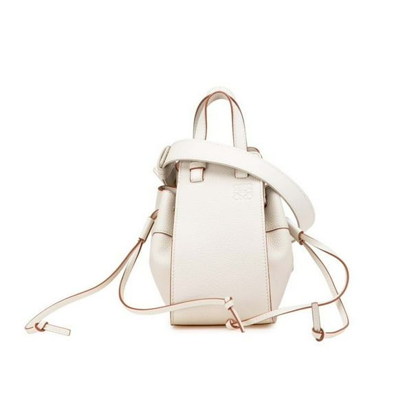 Pre-Owned LOEWE Anagram Hammock Mini Handbag/Shoulder Bag, 2-Way, White Leather,... (Good)
