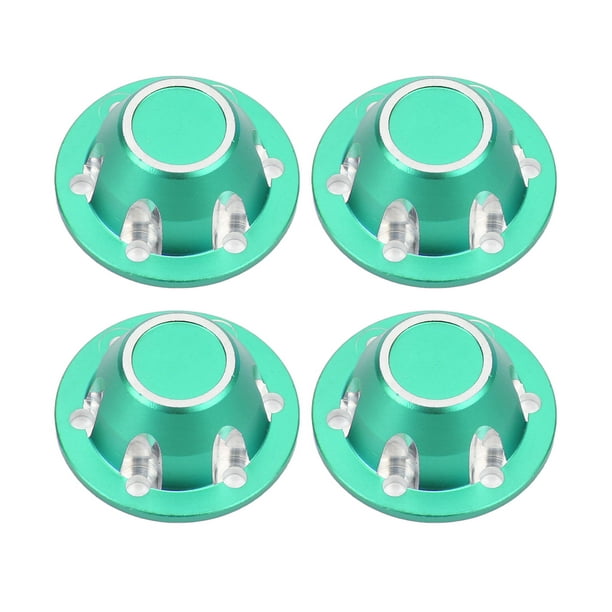 Protecteur de jante de roue en alliage d'aluminium vert, convient à toutes  les voitures (4 pièces)