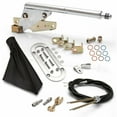thumbnail image 1 of Hot Rod Floor Mnt E-Brake HandleBlack Boot, Chr Ring, Cable Kit, GM Clevis, 1 of 5