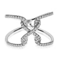 thumbnail image 1 of 14K White Gold "X" Free Flow Diamond Ring, 1 of 3