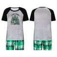 thumbnail image 6 of Penkiiy Matching Family Pajamas Christmas Pajamas for Family Xmas Matching Sets Short Sleeve Shirts and Plaid Shorts Santa Christmas Tree Sleepwear Two-piece Sets Gray XL, 6 of 6