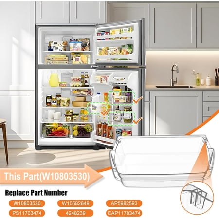 UPGRADED W10803530 Refrigerator Door Shelf Replacement for Whirlpool Maytag Models
