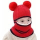 thumbnail image 1 of Pasamontañas para bebé, niña, niño, invierno, cálido, bufanda, chal, tejido, lindo, color rojo, 1 of 5