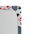 thumbnail image 2 of Ambesonne Abstract Fitted Sheet, Playing Cards, Queen Size, Slate Blue Red Black, 2 of 2