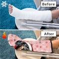thumbnail image 7 of COEQINE Christmas Leg Cast Covers Dachshund Below The Knee Leg Cast Sleeve Reusable Cast Covers for Shower Leg Strechable Bandage Protector Gifts for Friends Family Size L, 7 of 7