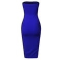 thumbnail image 2 of FashionOutfit Women's Sexy Scuba Crepe Tube Top Body-Con Midi Dress in Various Colors, 2 of 3