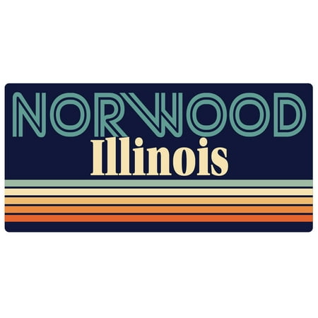 

Norwood Illinois 5 x 2.5-Inch Fridge Magnet Retro Design