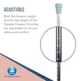 Dynarex Forearm Crutches-Youth, Push-Button Height Adjustment for both ...