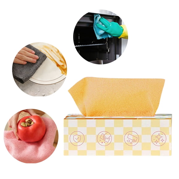 Birdeem Heavy Duty Disposable Kitchen Cloths, 20ct Reusable and Washable Cleaning Cloths for Dish, Absorbent Paper Towel Alternative for Everyday Messes