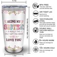 thumbnail image 2 of Sister Birthday Gifts from Sister, Sister Gifts Coffee Tumbler, Birthday Gifts For Sister, Bestie Gifts For Women, Best Gift Idea for Sister, Soul Sister Gifts For Women Coffee Cup 20oz 1PC, 2 of 6