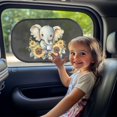 thumbnail image 2 of Garronmavis Sunflower Elephant 2 Pack Baby Window Shade Car Window Shades for Side Window Automotive Interior Sun Protection Glare and UV Rays Protection Car Window Shades, 2 of 7