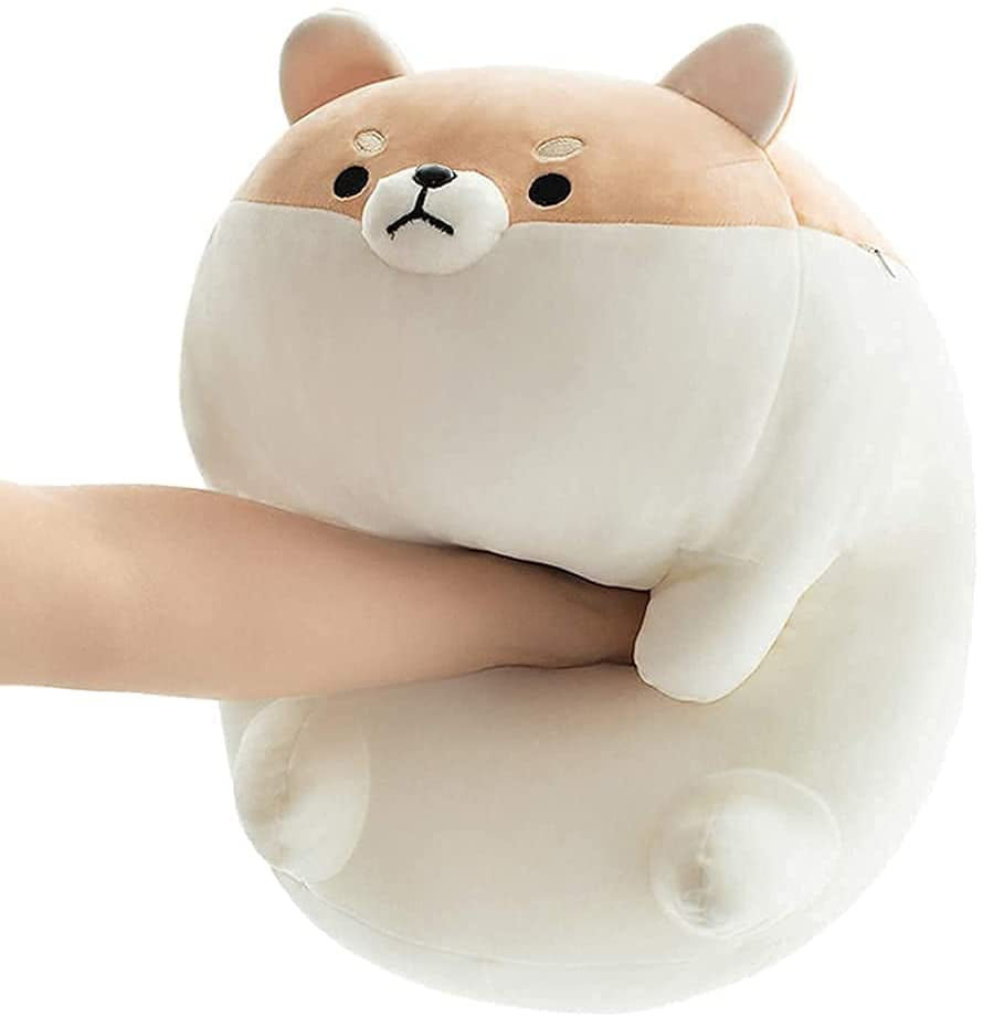 Redbey L/X 13.7-Inch Stuffed Animal Shiba Inu Plush Toy Pillow Gray Anime Corgi Akita Cute Plush Soft Pillow Hugging Doll Dog Best Toy Gift for Girl Boy. 