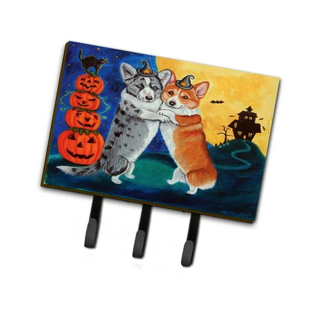Carolines Treasures 7413TH68 Corgi Halloween Scare Leash or Key Holder Triple multicolor