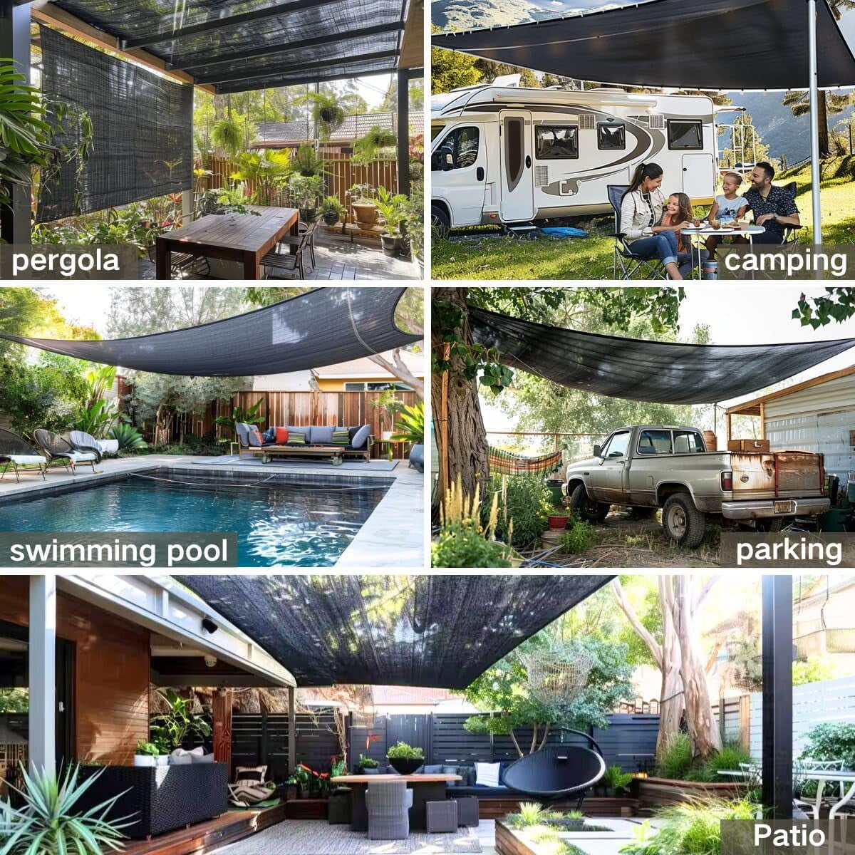 BeGrit 70% 9x20ft Shade Cloth with Grommets Garden Sun Mesh Sunblock UV Resistant Net for Garden Cover Flowers,Patio Plants,Chicken Coop,Greenhouse(Black)