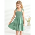 thumbnail image 5 of LOVEBAY Girls Dresses Summer Dress Tie Shoulder Sleeveless Beach Casual Solid Color Sundress Playwear Outfits, 5 of 9
