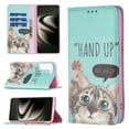 thumbnail image 5 of Case for Galaxy S22 Plus 5G Cover 2022, Allytech Shockproof Flip Folio PU Leather [Book Stand Feature][Card Slots Holder][Anti Scratch] TPU Bumper Case for Samsung Galaxy S22 Plus, Hello Cat, 5 of 6