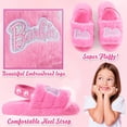 thumbnail image 2 of Pantuflas Barbie para Niñas de Peluche Rosa Talla 12.5 US, 2 of 6