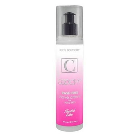 Body Essentials Shave Cream - Body Boudoir Coochy Rash Free Shave Cream, Frosted Cake, 8 Oz