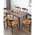 thumbnail image 5 of Burnt Orange Grey Chair Seat Covers for Dining Room Stretch Chair Seat Covers Set of 4, Abstract Modern Oil Painted Geometric Chair Seat Protector Cushion Slipcovers for Kitchen Restaurant Office, 5 of 6