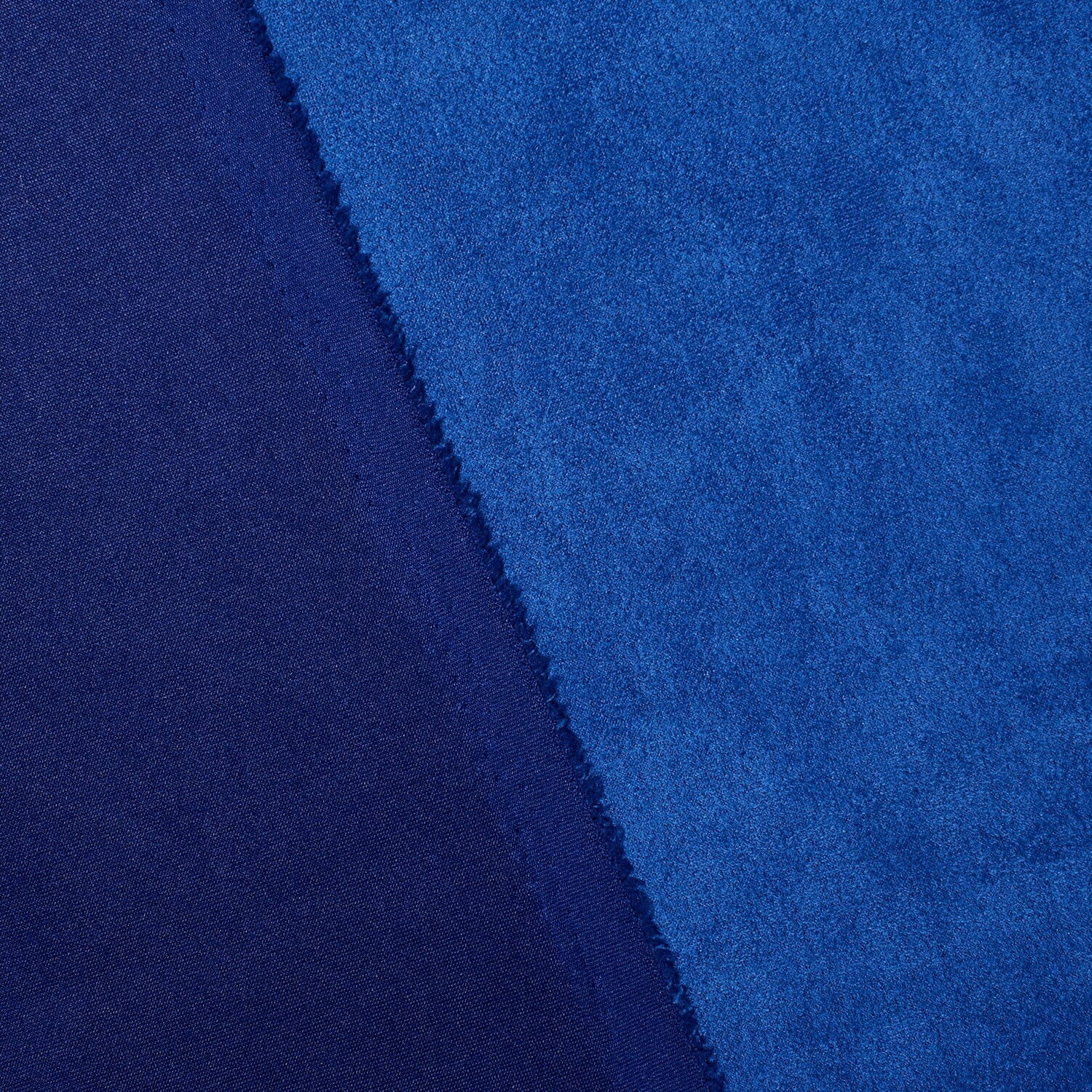 Suede Scuba Double Knit Faux Leather Polyester 60" Fabric By The Yard - Royal Blue (5 Yards)