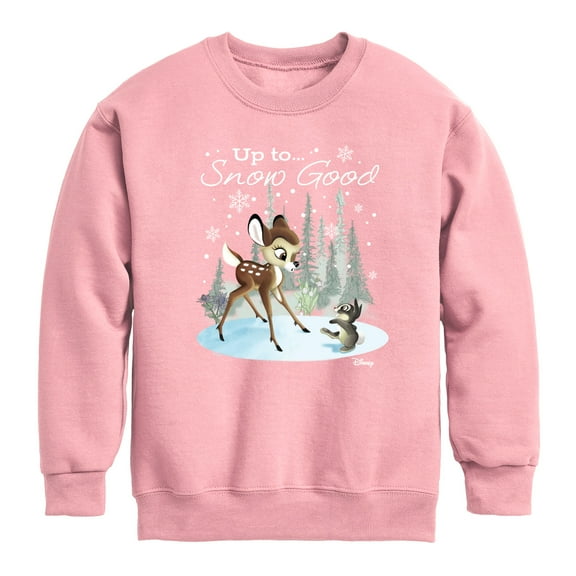 Disney Bambi - Christmas - Up To Snow Good - Toddler & Youth Crewneck Fleece Sweatshirt