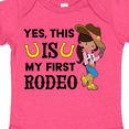 thumbnail image 4 of Inktastic Yes, This is My First Rodeo- Cowgirl in Hat and Boots Girls Baby Bodysuit, 4 of 5