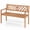 Herringbone Backrest, variant on Patiojoy Outdoor 2-Person Bench 47" Patio Acacia Wood Loveseat with Slatted Seat
