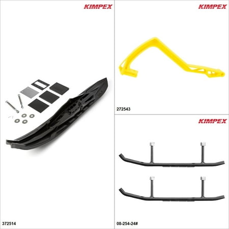 Kimpex - Arrow Ski Kit - Black, Ski-Doo Grand Touring 600 2010-13 Black / Bright yellow 