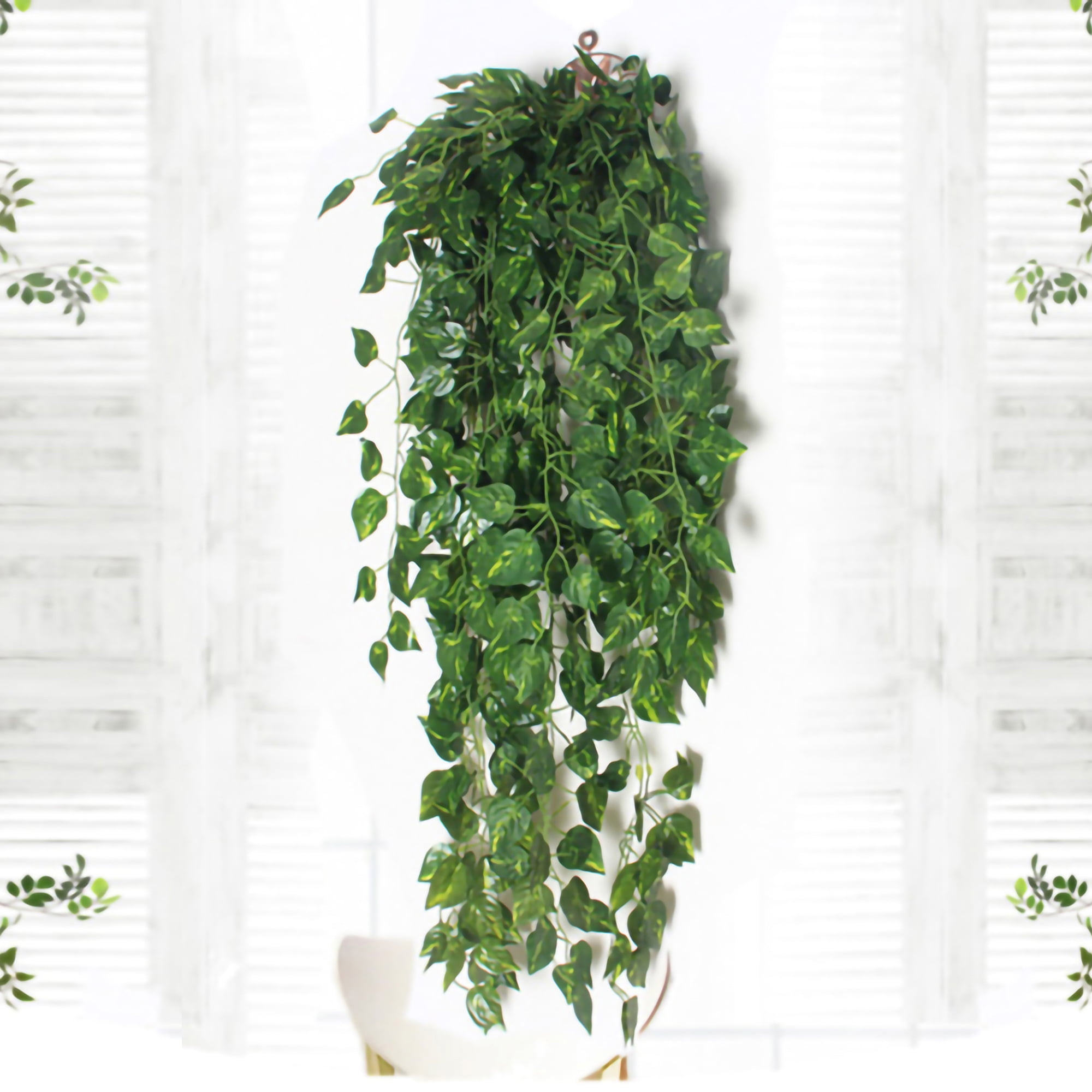 2 Pcs Artificial Hanging Vines Plants Ivy Greenery Faux Plants Wall Home Decor 