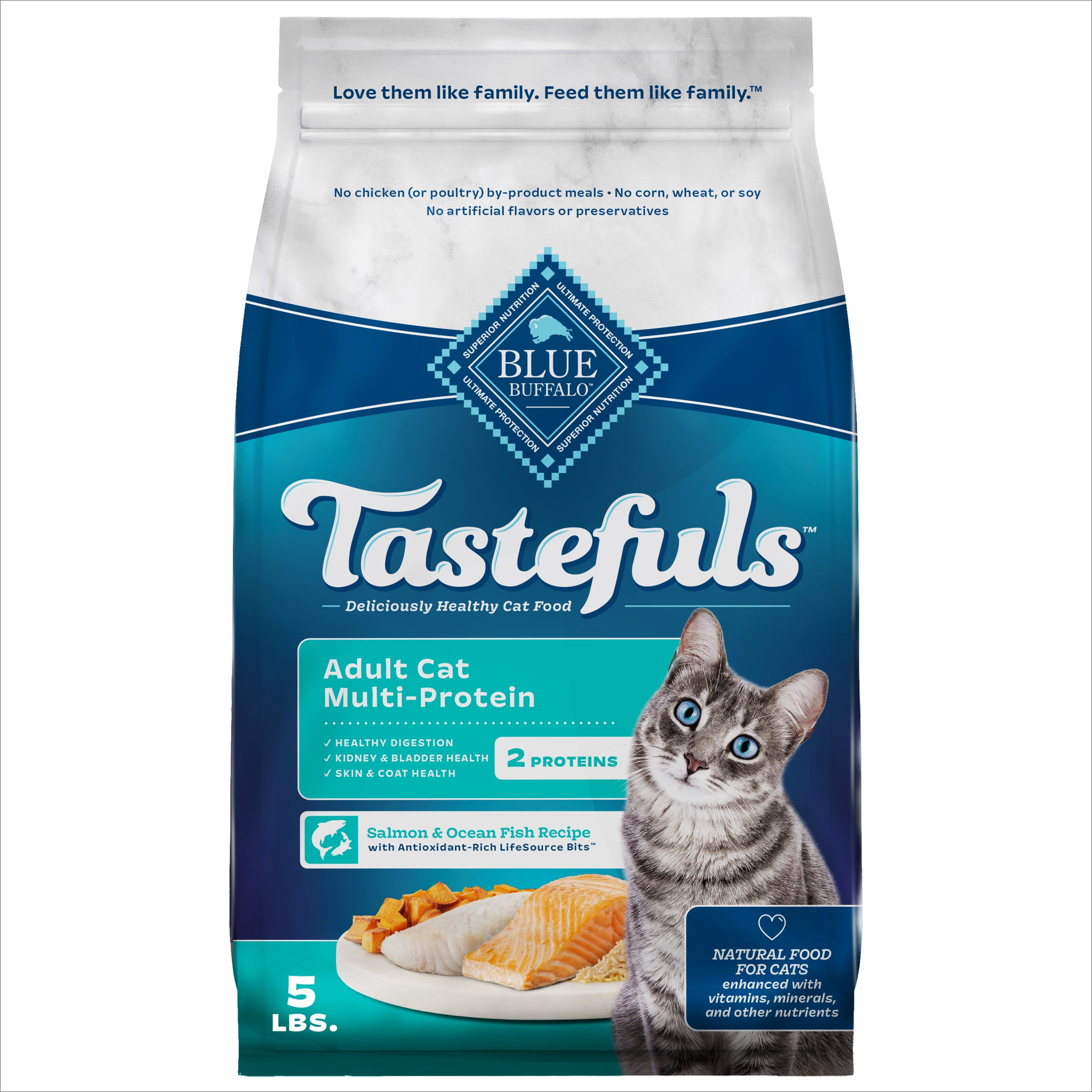 Blue Buffalo Kitten Food, High-Protein Dry Cat Food with Real
