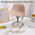 thumbnail image 2 of Head circumference 52cm baby lace straw hat children's sun hat children's straw hat - pink, 2 of 5