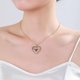 thumbnail image 3 of Heart gemstone necklace, gifts for women, rose gold, gold plated,March 8, mother's day, 3 of 3