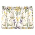thumbnail image 7 of Yayeee Kitchen Curtains Tier Pair Light Filtering 27"x36" Rod Pocket Short Cafe Window Panel, Floral Rabbit, 7 of 7