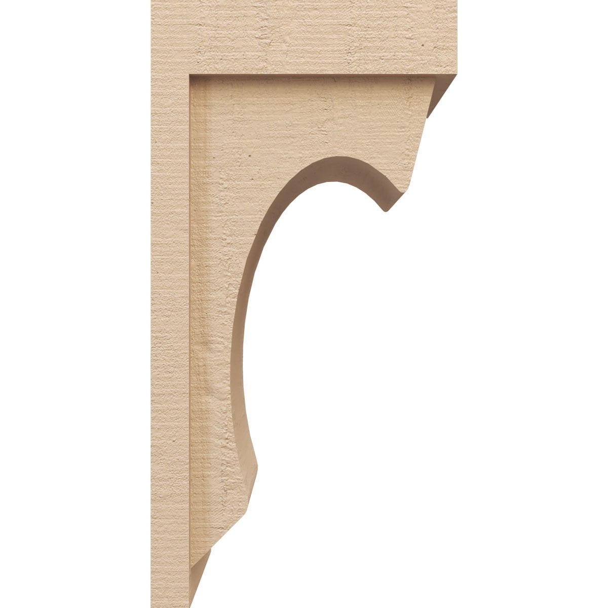 9"W x 9"D x 18"H Wide Emerson Rough Cedar Woodgrain TimberThane Corbel, Primed Tan