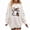 White, variant on DJDLJWCJ Girls Halloween Fleece Sweatshirt Long Sleeve Crew Neck Oversized Graphic Pullover Kids Fall Casual Halloween Sweatshirts Khaki Size 13