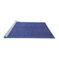thumbnail image 2 of Ahgly Company Machine Washable Indoor Round Abstract Blue Modern Area Rugs, 5' Round, 2 of 4
